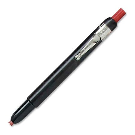 Lesro Industries Listo Marking Pencil, Bold Marker Point Type, Red Lead, Black Barrel, 12/Dozen 1620BRD